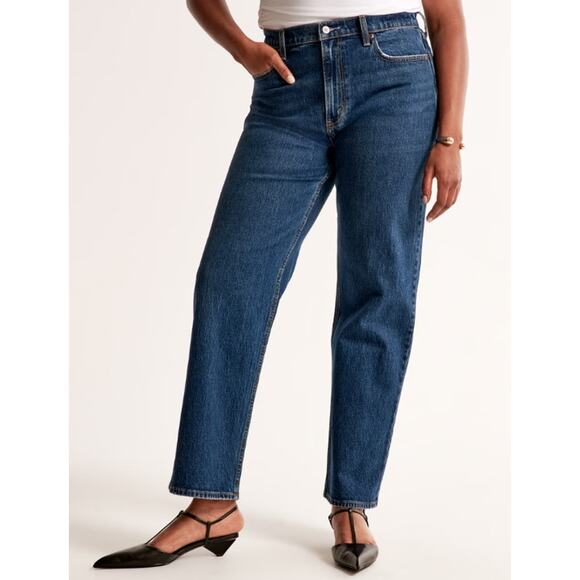 Abercrombie & Fitch The Vintage Straight Leg Jeans High Rise Dark Blue, 29 Short - Picture 2 of 11